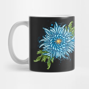 Blue chrysanthemum Mug